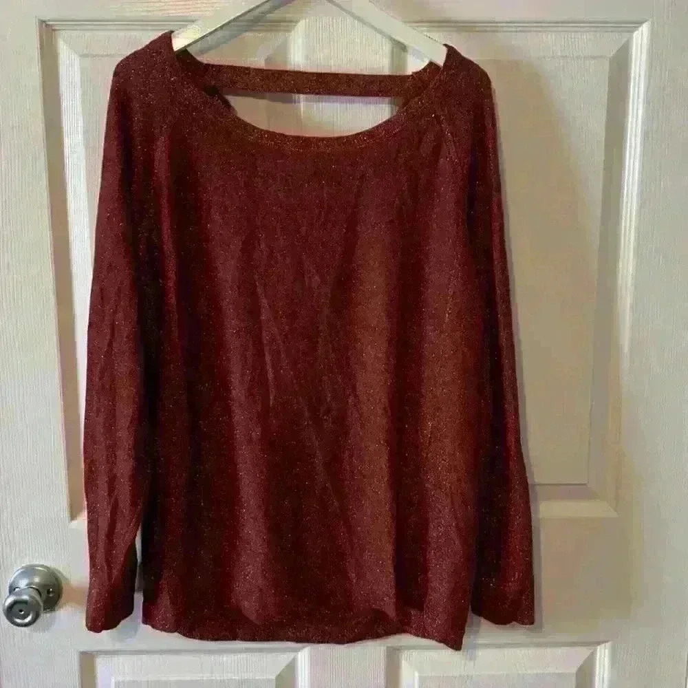 Red and sparkly long sleeve shirt